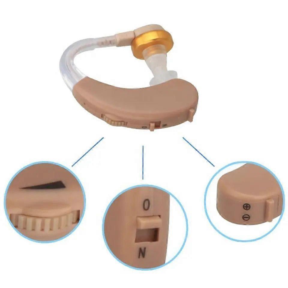 Behind Ear Sound Amplifier Adjustable Tone Hearing Aid