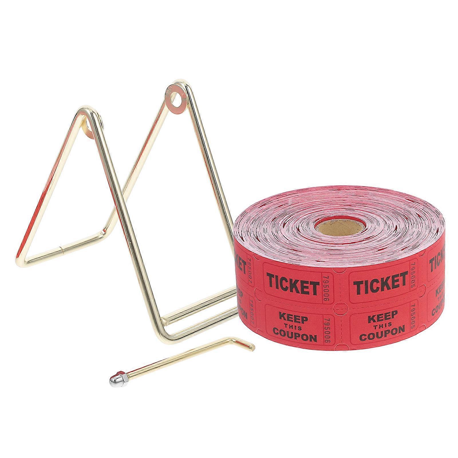 Red Raffle Tickets Roll for Carnival Event Use with 1000Pcs and Holder