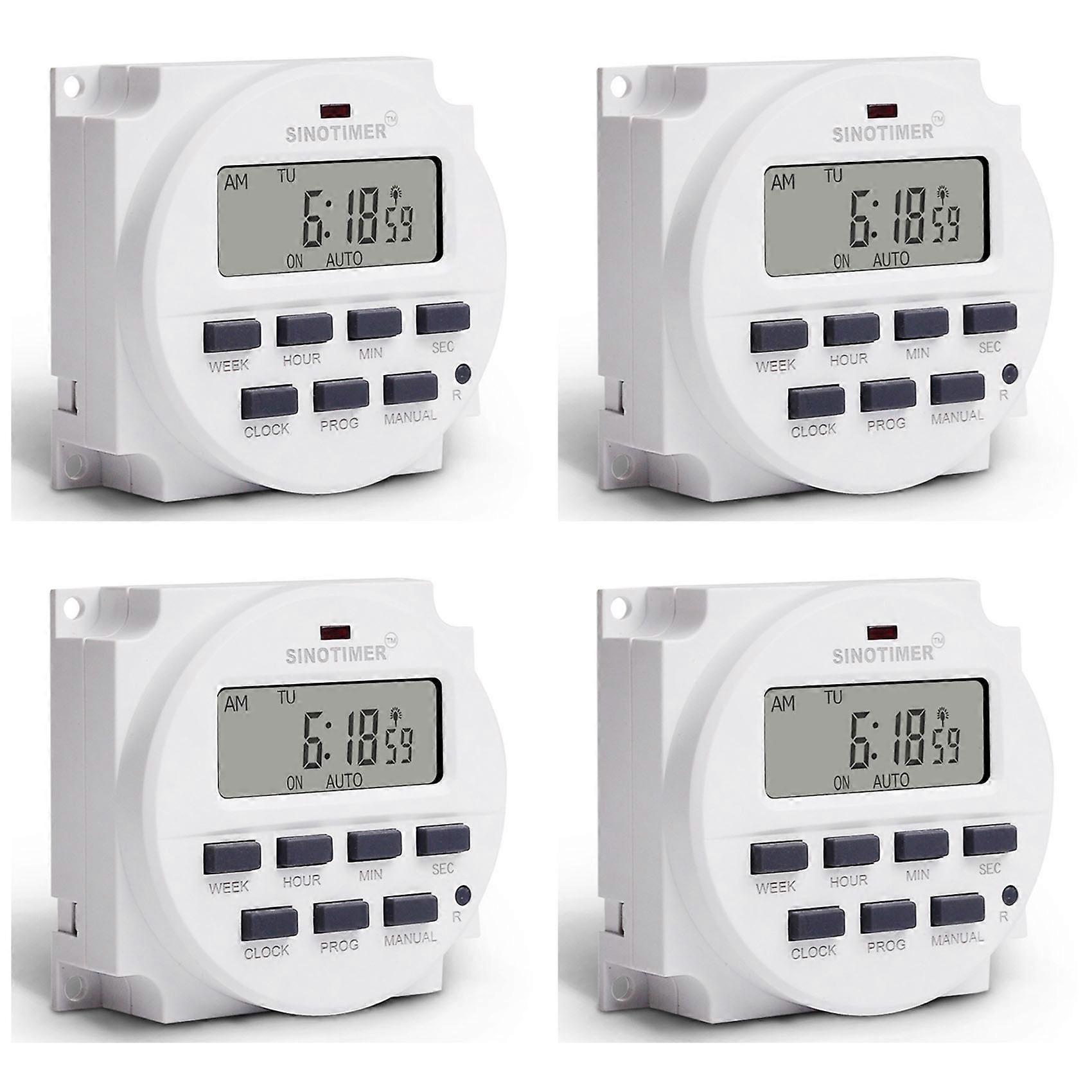 4X SINOTIMER TM618SH 220V 1 Second Interval Power Supply 7 Days Weekly Programmable Digital Daily Timer Switch