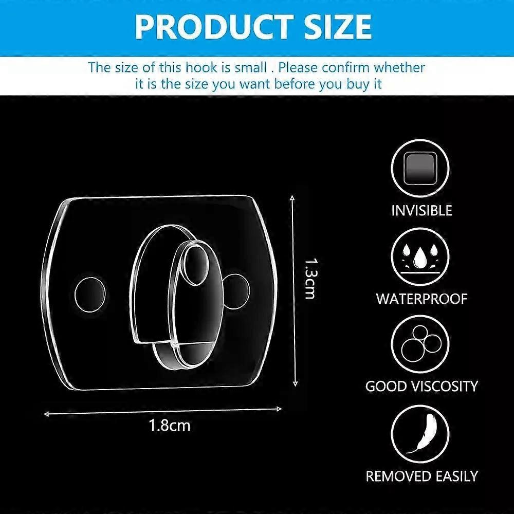 Fairy Light Hooks Clear Decor Hook Mini Cable Clips Multi-Function Wall Hanging Small Sticky Hook for Home School Office Outdoor