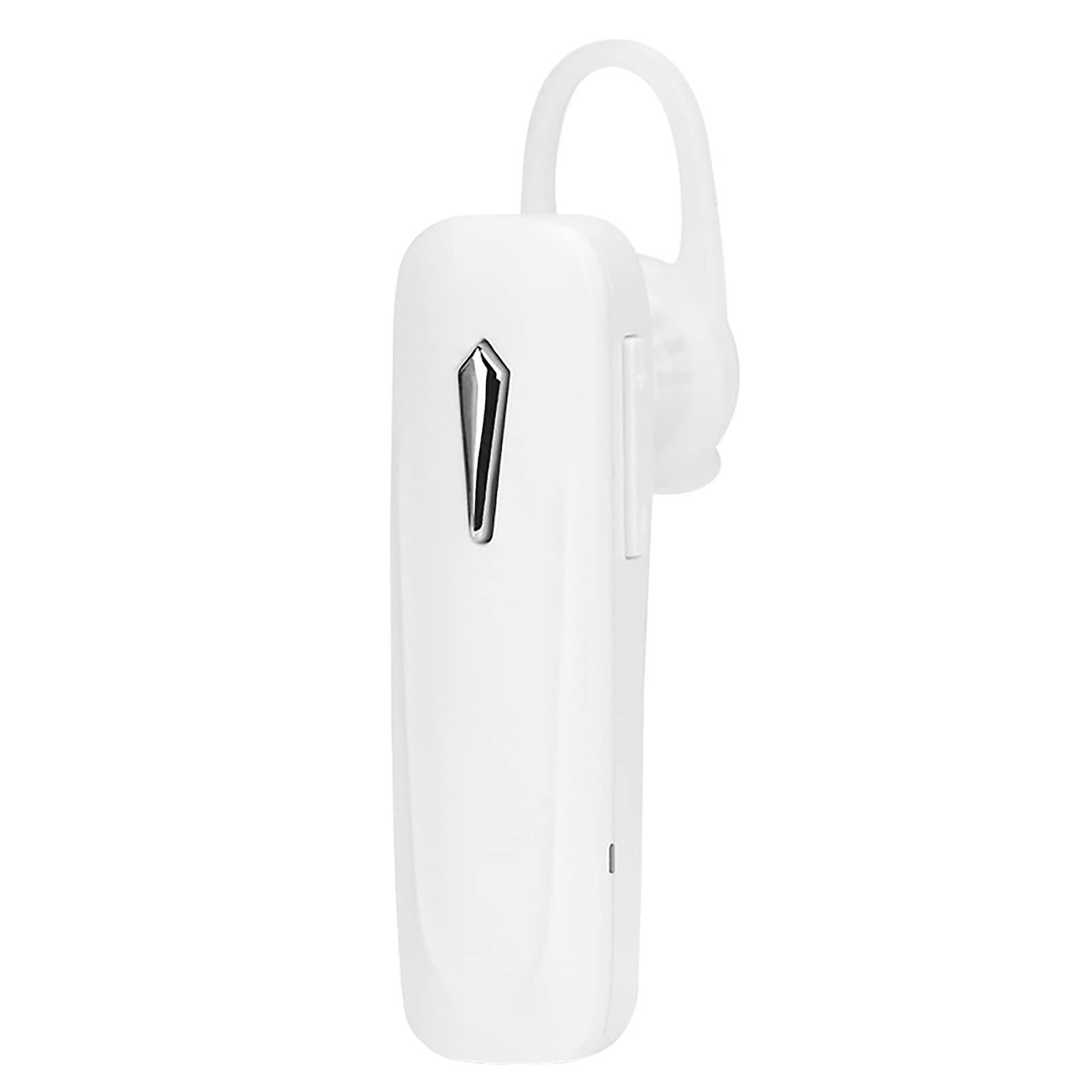 Bluetooth Earpiece Wireless Headset With Microphone 10 Hrs Battery For iPhone Android Samsung Laptop White