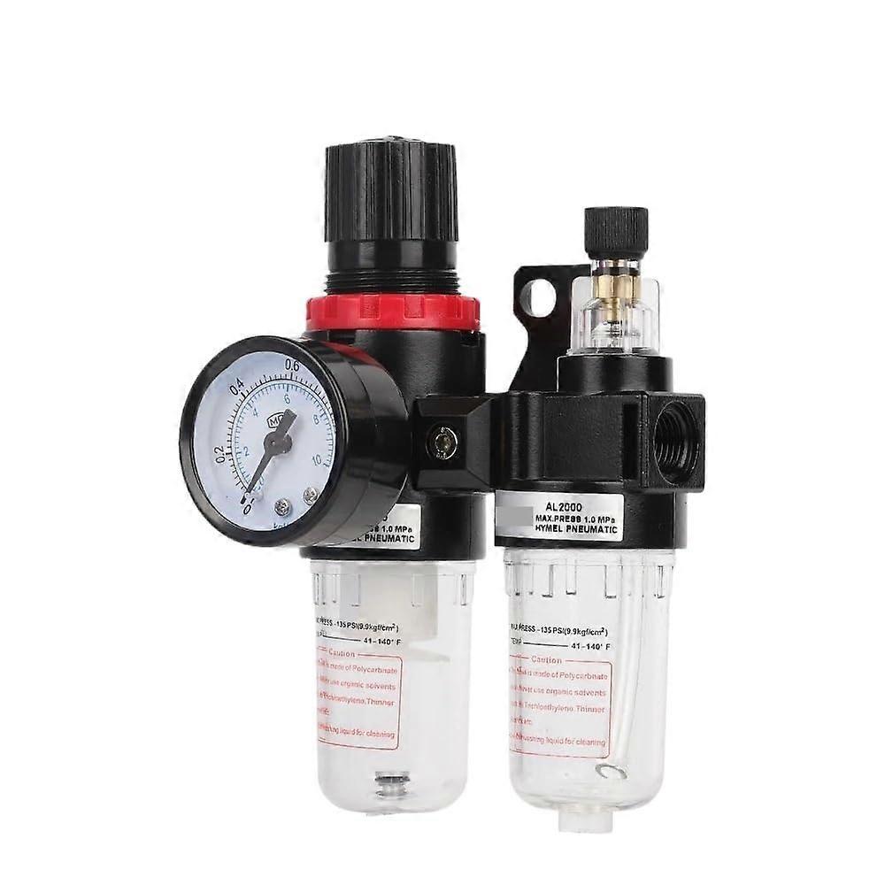 Air Compressor Filter Regulator Lubricator G1/4 FRL Combo Oil Water Separator Pressure Control 4mm