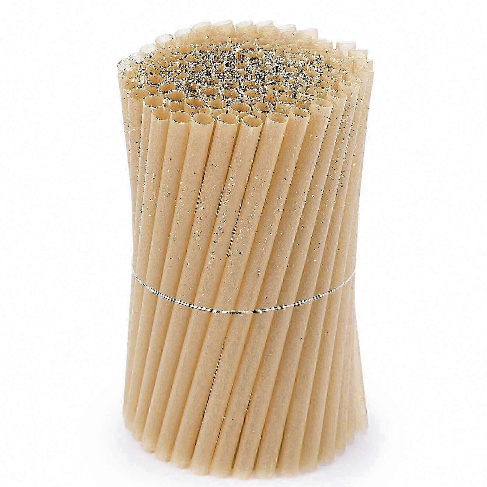200 Pack Compostable Sugarcane Straws BPA-Free for Hot and Cold Drinks