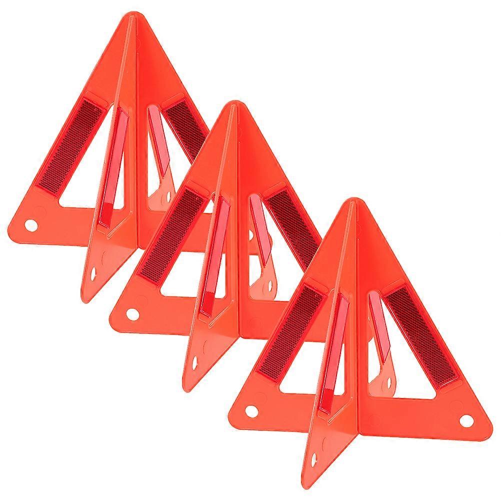 Highway Warning Triangle Emergency Triangle for Car 3Pcs Foldable Plastic Safety