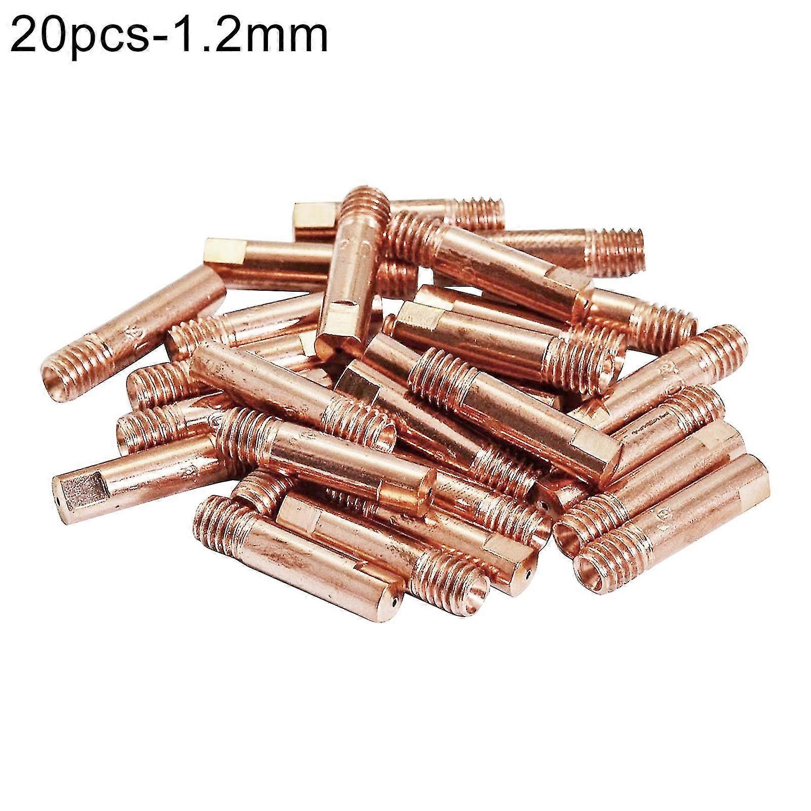 20pcs 15ak Copper Wire Nozzle Conductive Tip For Welding Torch Machine Accessory