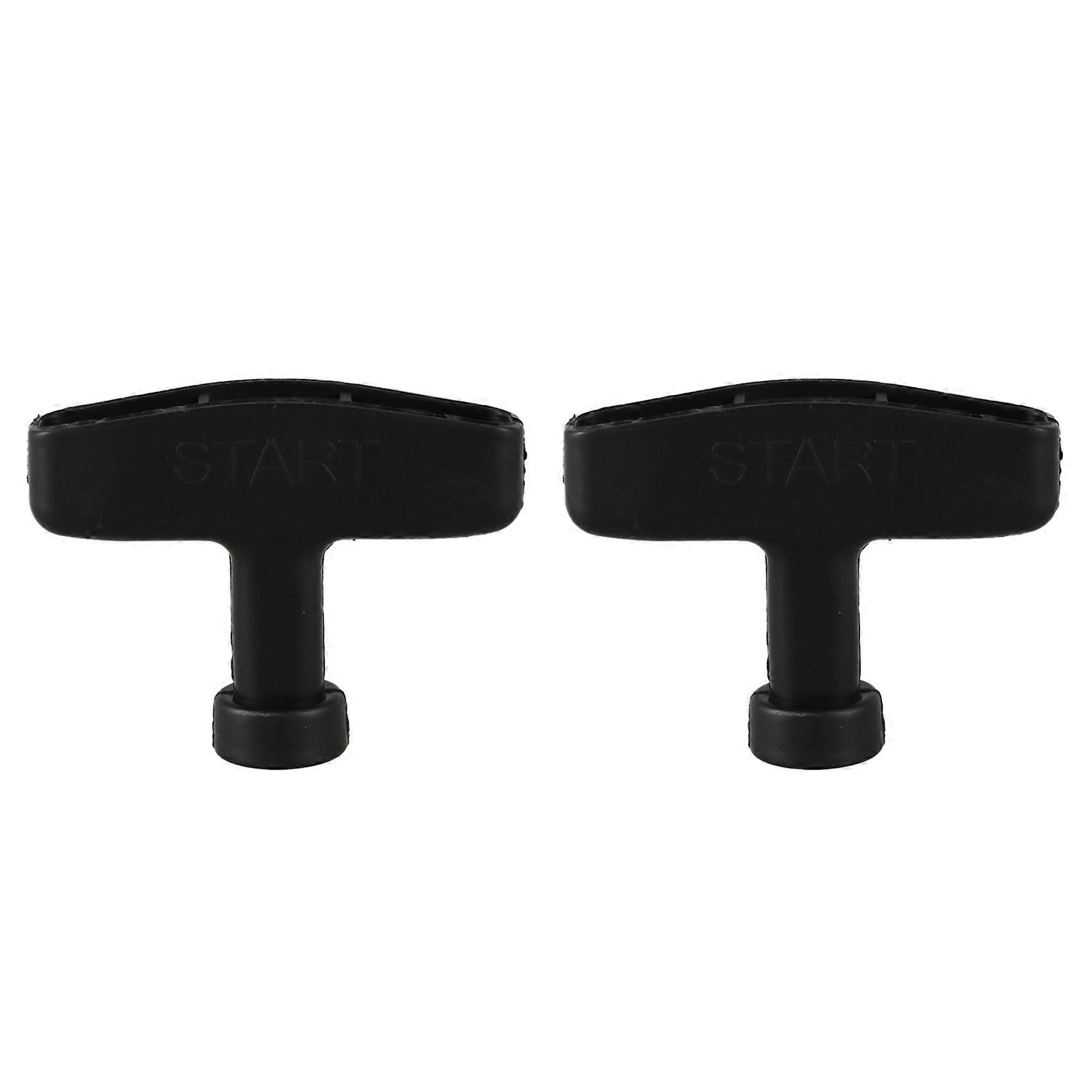2X Replacement Recoil Starter Pull Handle Grip Black for Motor