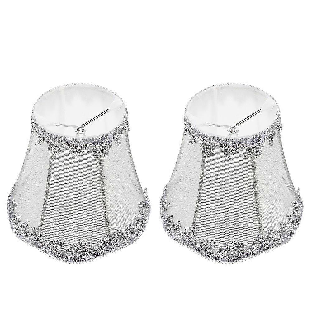 Lamp Shade Cloth Lampshades with Lamp Cover Function 2Pcs White