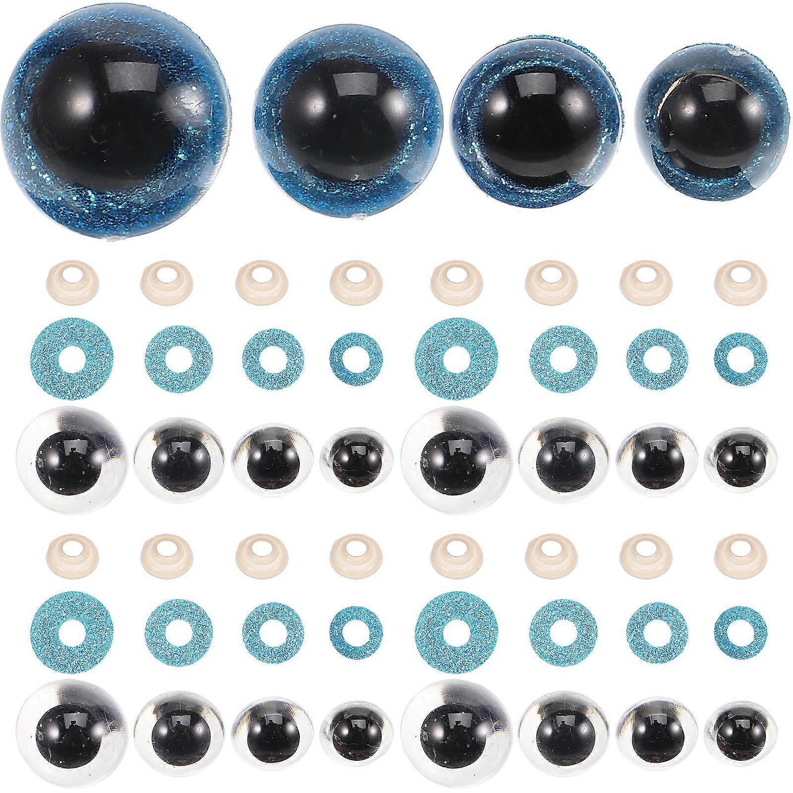 Decorative Toy Eyes For Stuffed Animals 16mm Blue Round Practical Craft Supplies 40Pcs