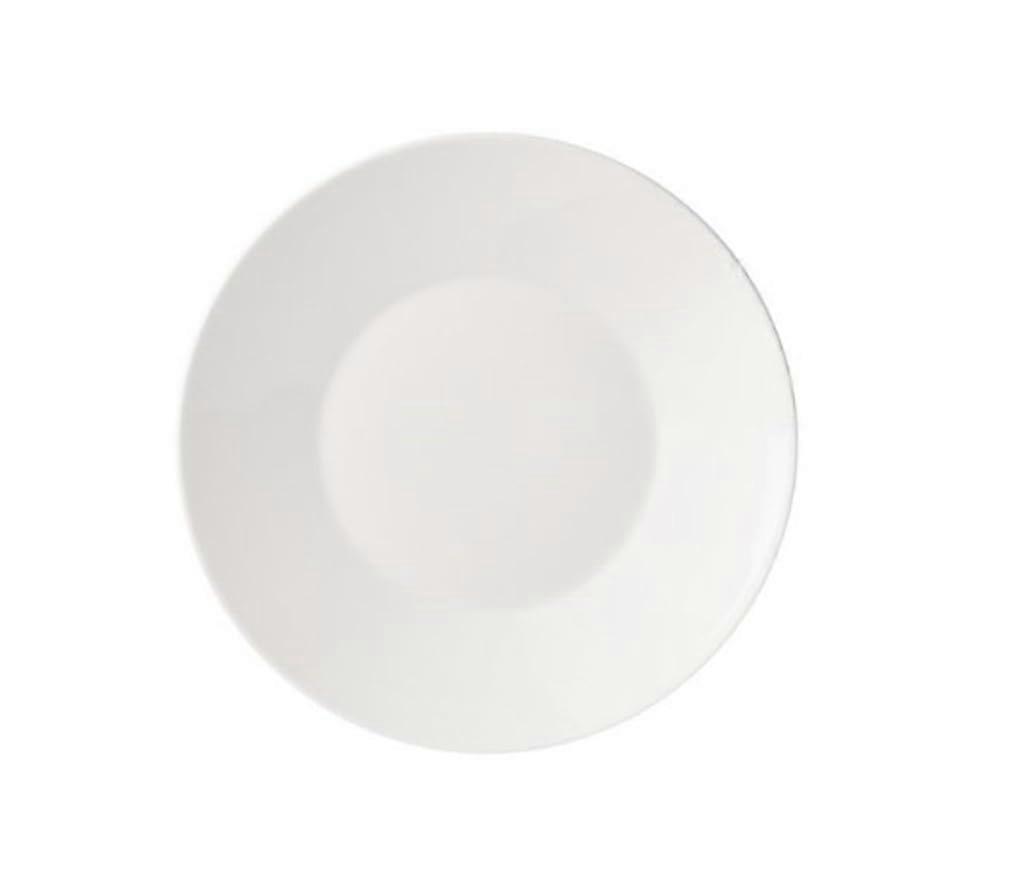 28cm White Porcelain Dinner Plate, Large Microwave Friendly and Dishwasher Safe Plate