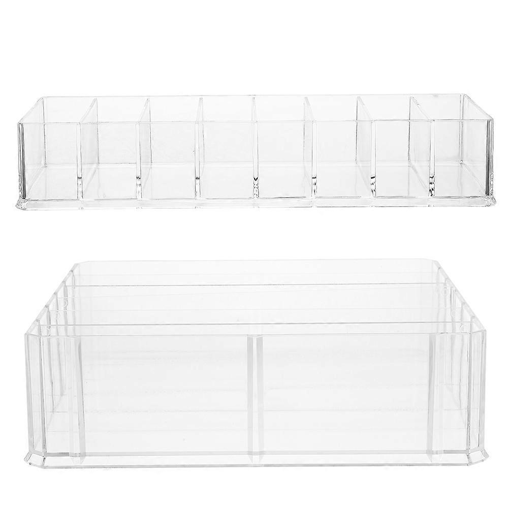 2 Stück Acryl-Kassenschubladen-Aufbewahrungsbox mit mehreren Fächern zur Verwendung