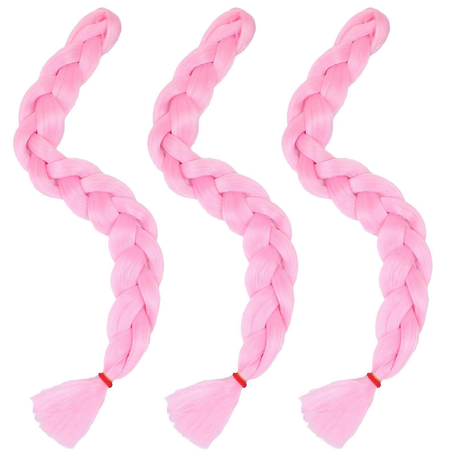 Clip In Braid Colored Braids Hair Extensions Smooth Touch Daily Use 3Pcs