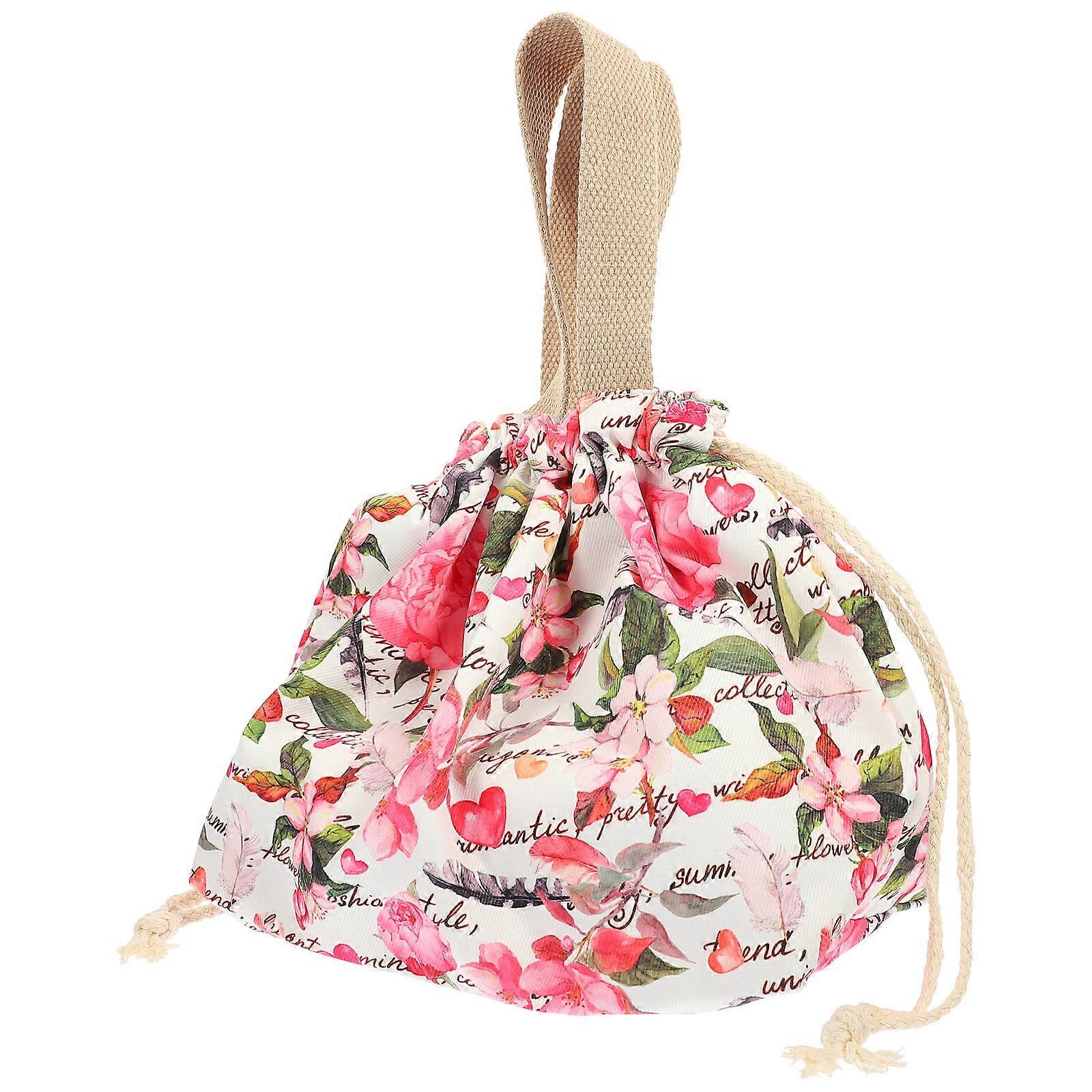 Portable Lunch Bag Drawstring Lunch Box Bag Waterproof for Home Use