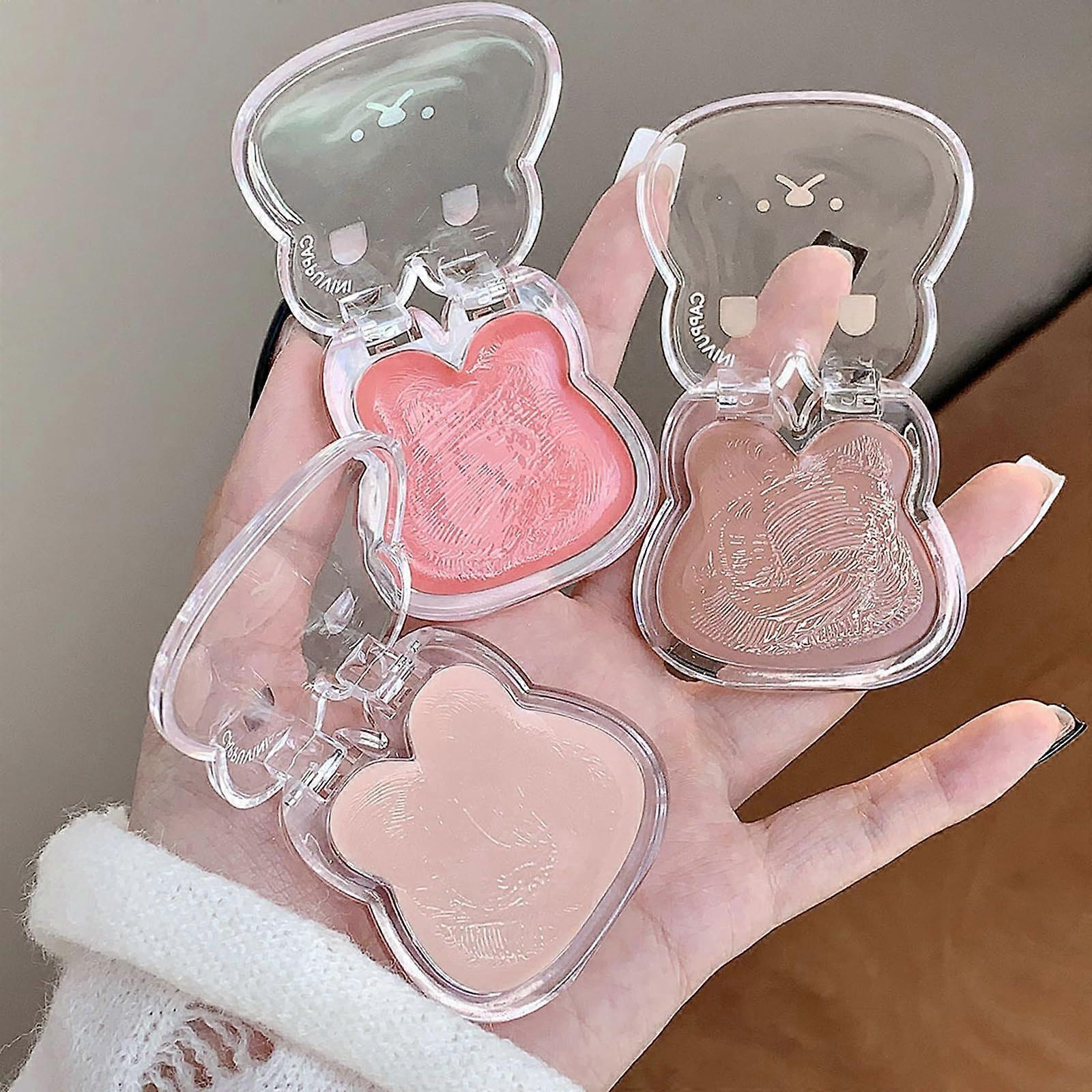 3PCS Hydrating Cream Blush Set with Multi Glow Formula for Cheeks Lips and Eyes, Lightweight Texture