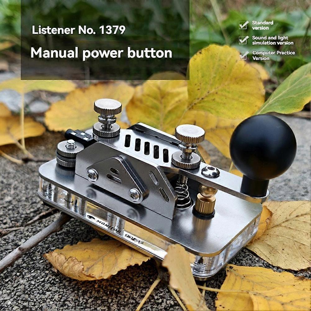 Morse Code Practice Key Manual Toggle Switch with Computer Cable for CW Radio Station Shortwave Telegraph