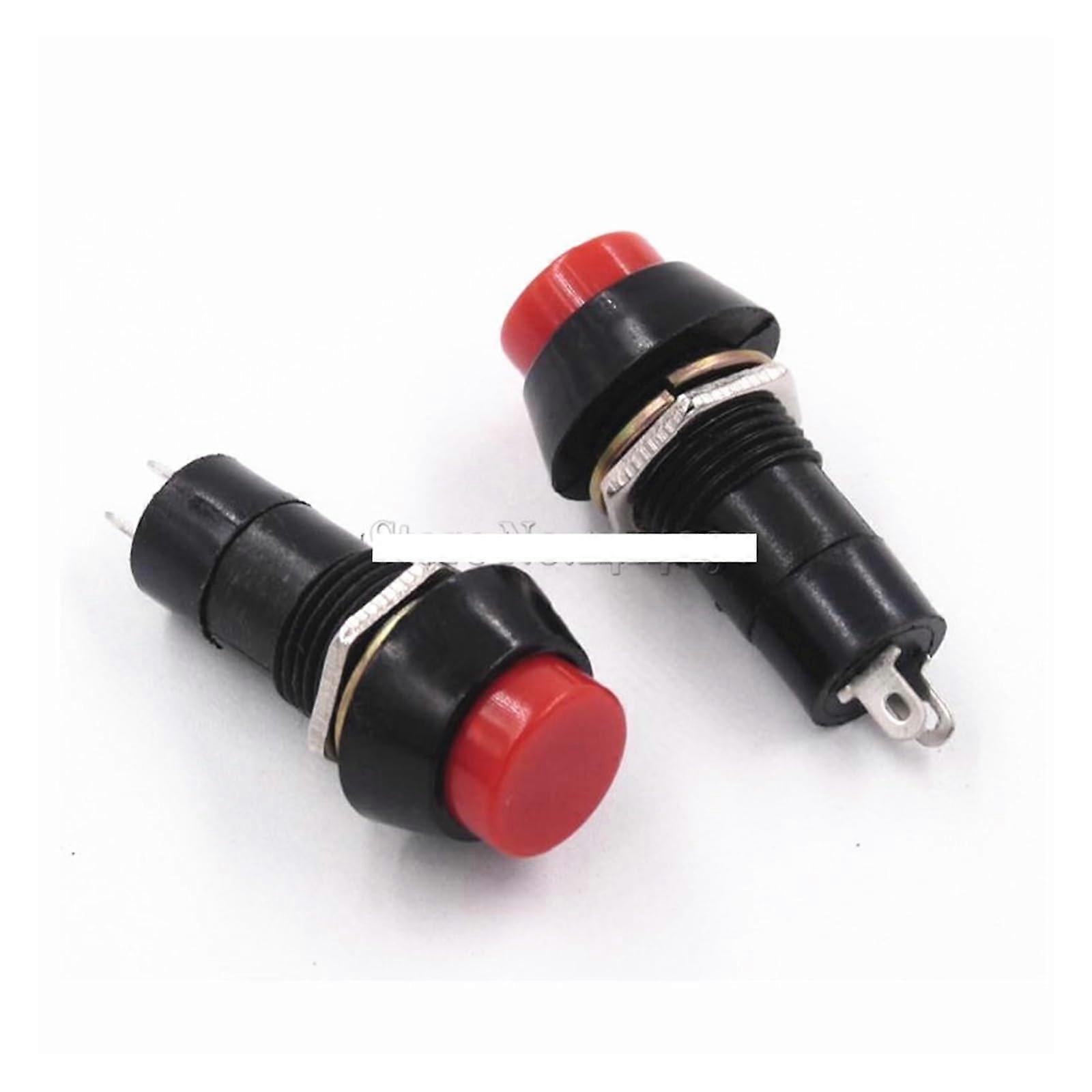 10PCS Red Round Momentary Push Button Switch PBS11B Normally Open 250V 1A Quick Reset