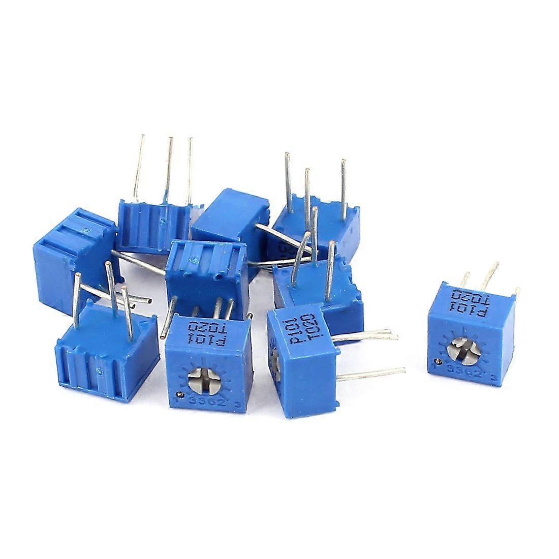 3362P101 10K Ohm Trimmer Potentiometer Variable Resistor for Precision Resistance Adjustment 10pcs