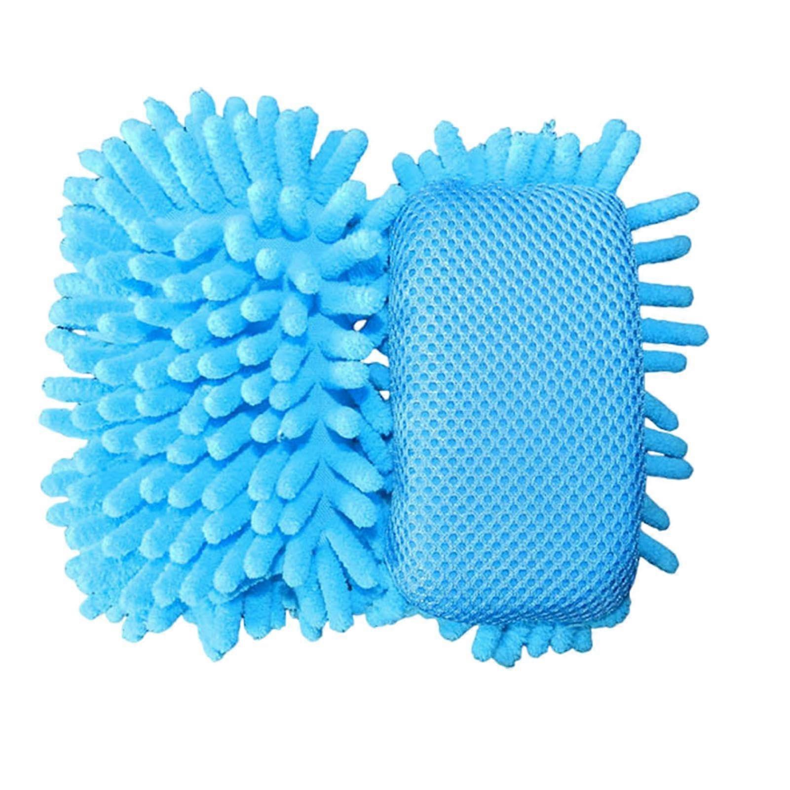 Double Sided Chalkboard Erasers with Comfortable Grip, Reusable Sponge Whiteboard Eraser, 2 Pack Blue