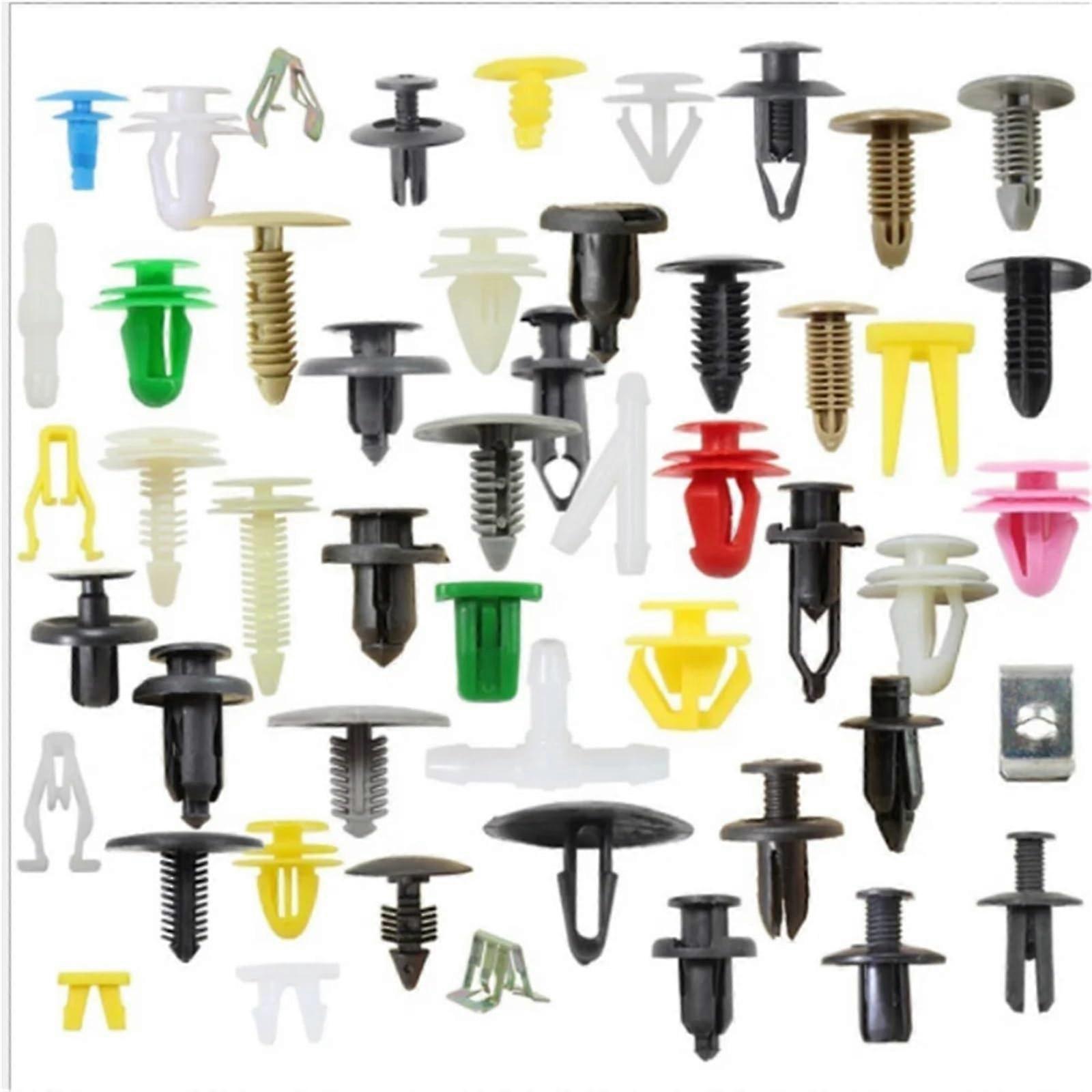 Automotive Plastic Fasteners 100pcs Car Bumper Clips Universal Push Retainer Nylon Rivets Durable