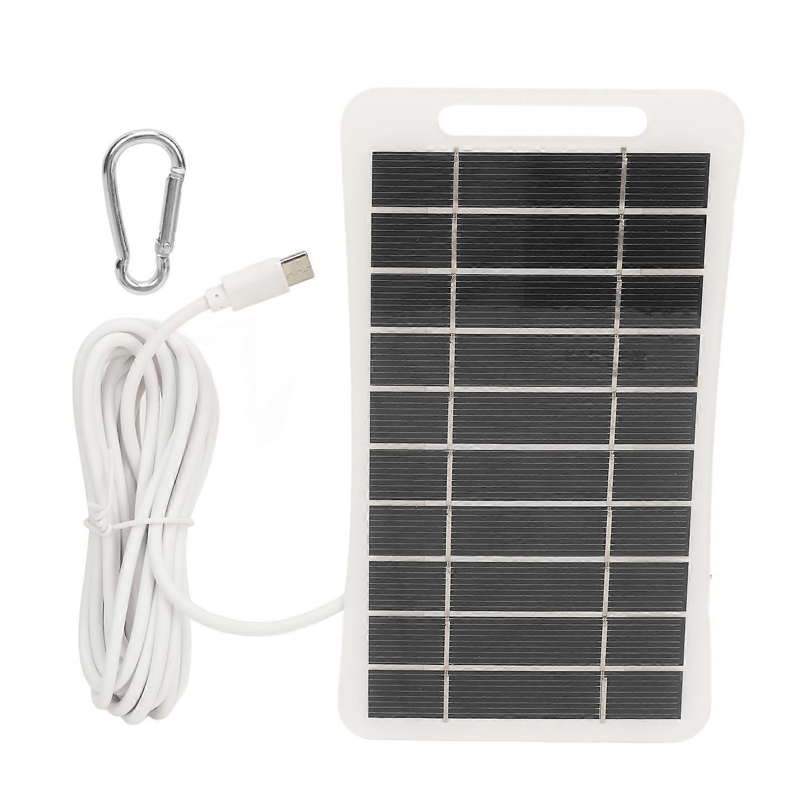 Mini Solar Panel 5V 2W USBC Charger  Efficiency WeatherResistant for Outdoor Camping