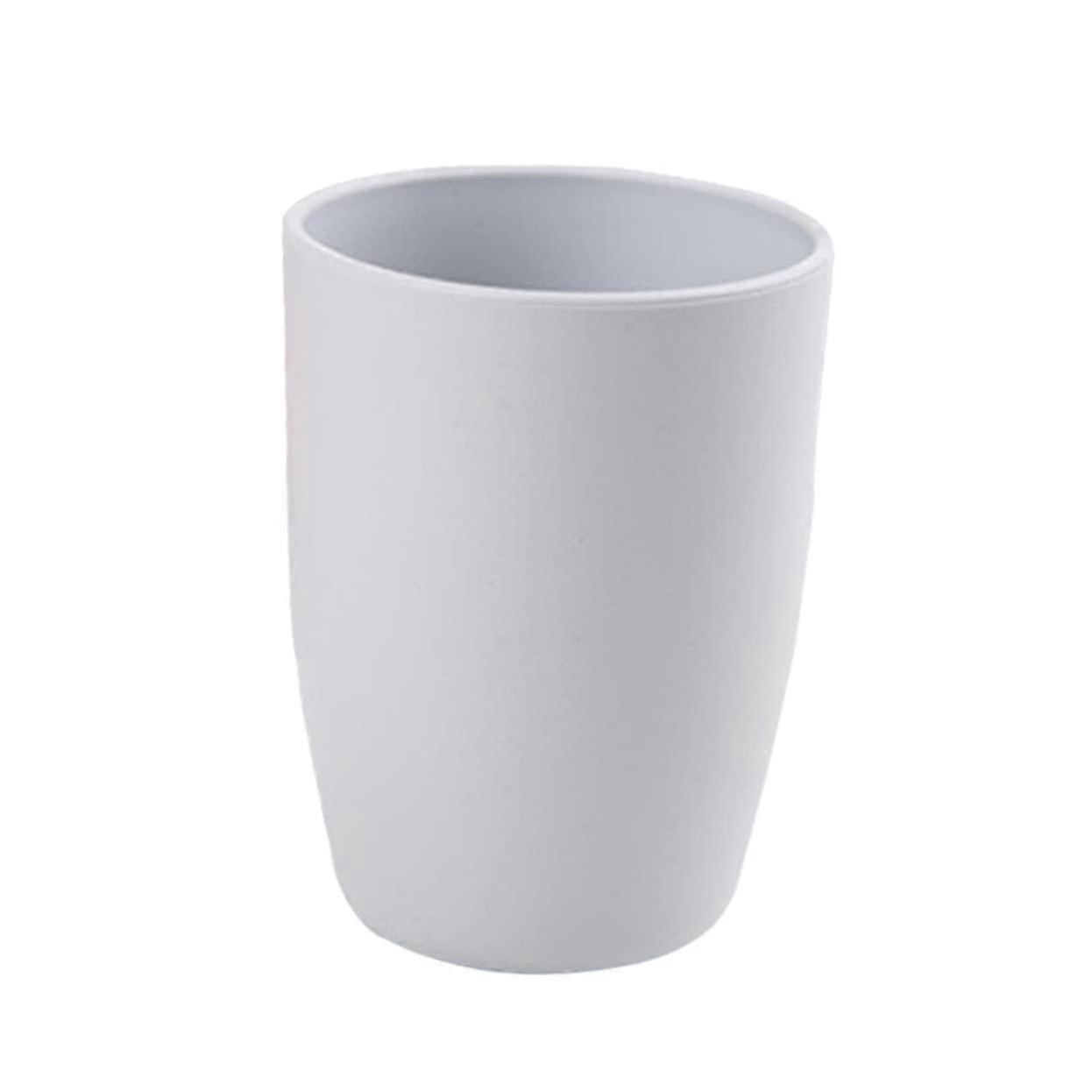 Plastic Bathroom Tumbler Unbreakable Drinking Cup for Water Coffee Tea Gray Stackable Easy Clean