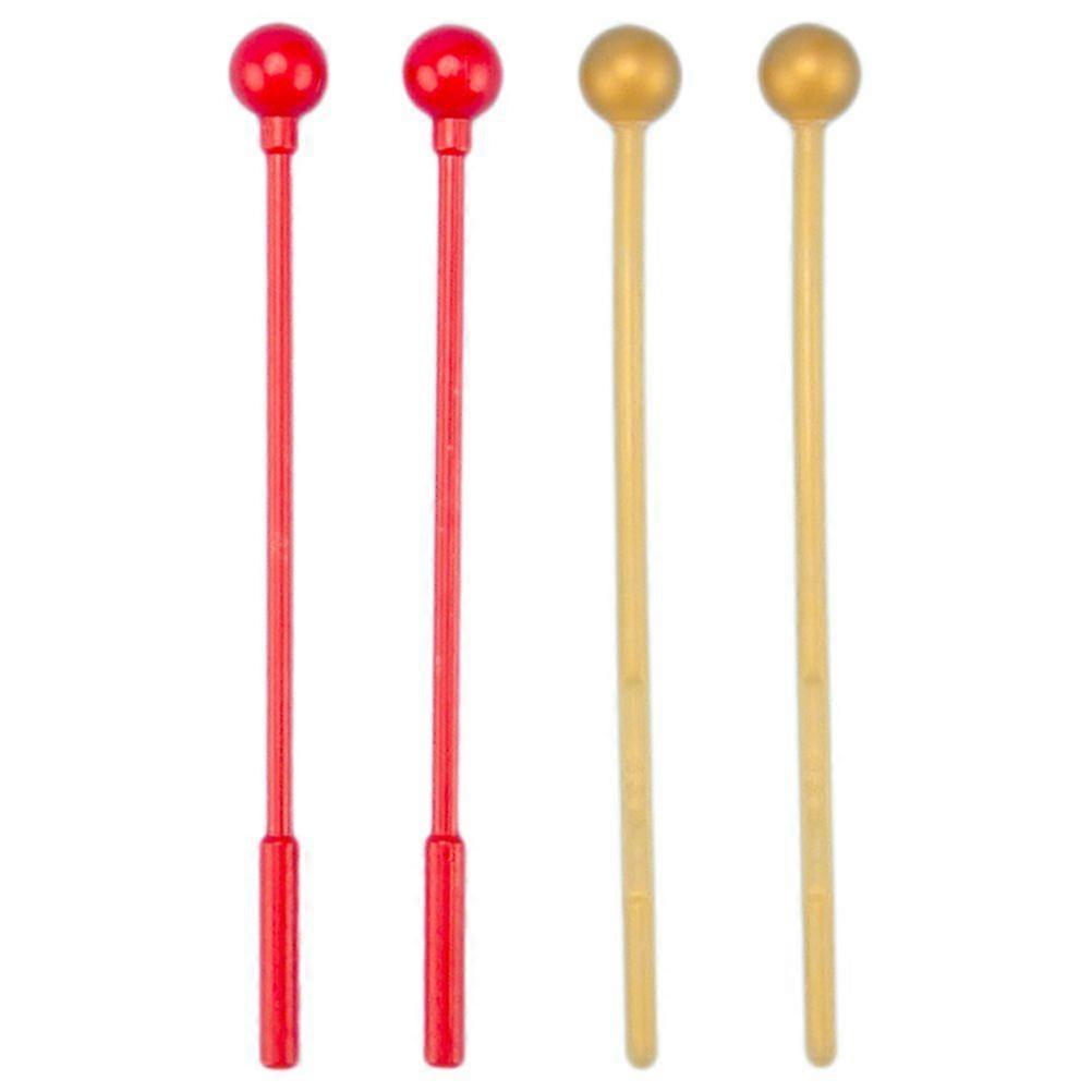 2 Pairs Knocking Sticks Carillon Drumsticks Plastic Bell Mallets Percussion Sticks