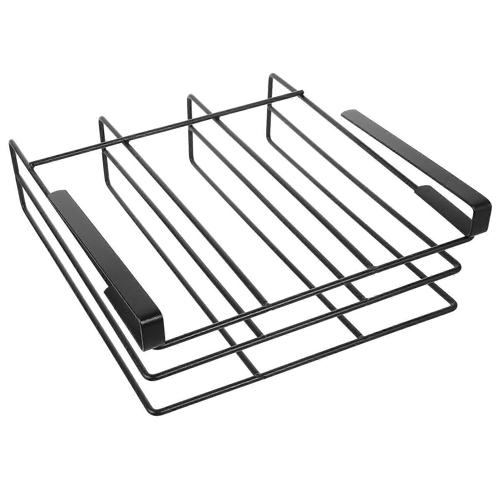 Under Shelf Storage Rack Multiple-slots Under Cabinet Hanging Rack Cutting Board Hanging Holder
