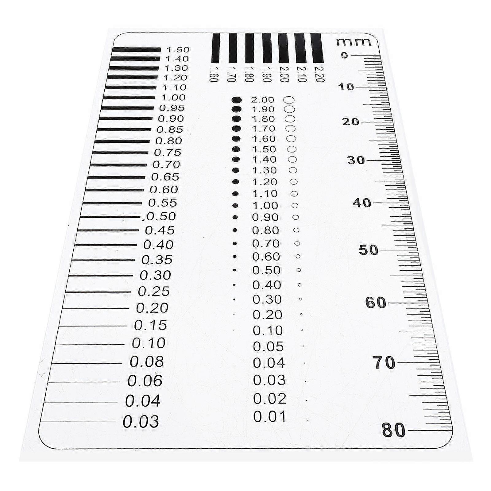 Defect Detection Ruler Estimation Ruler Spot And Scratch Measurement Tool Rectangular 1Pcs