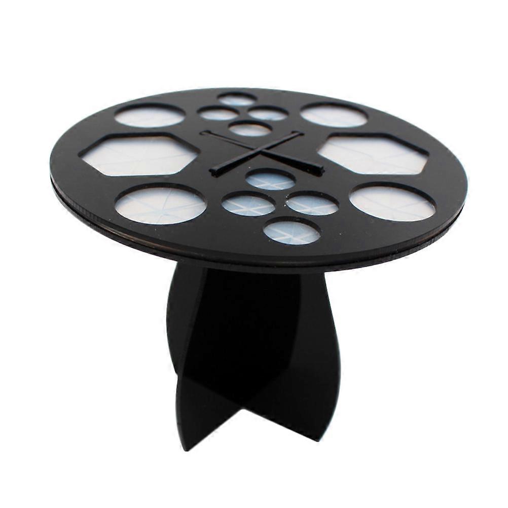 Makeup Brush Holder Acrylic Air Drying Rack for Storage 1Pcs Black