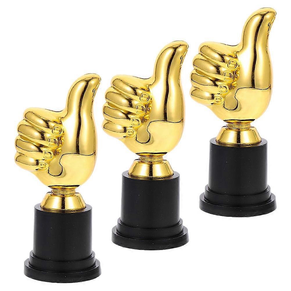 Competition Trophy Decorative Trophy for Kids 3Pcs Thumb Shaped Model