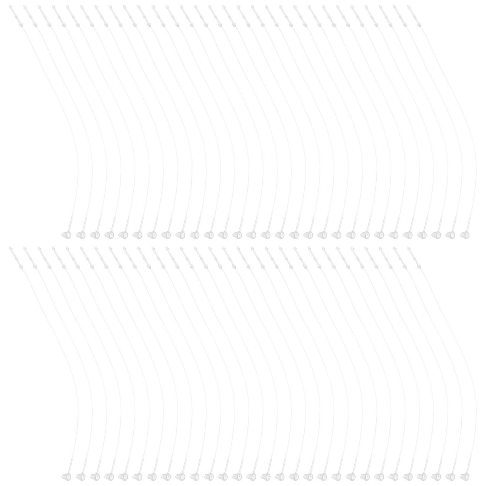 Plastic Tag Fastener Label Security Loop for Hanging 2 Bags White Locks