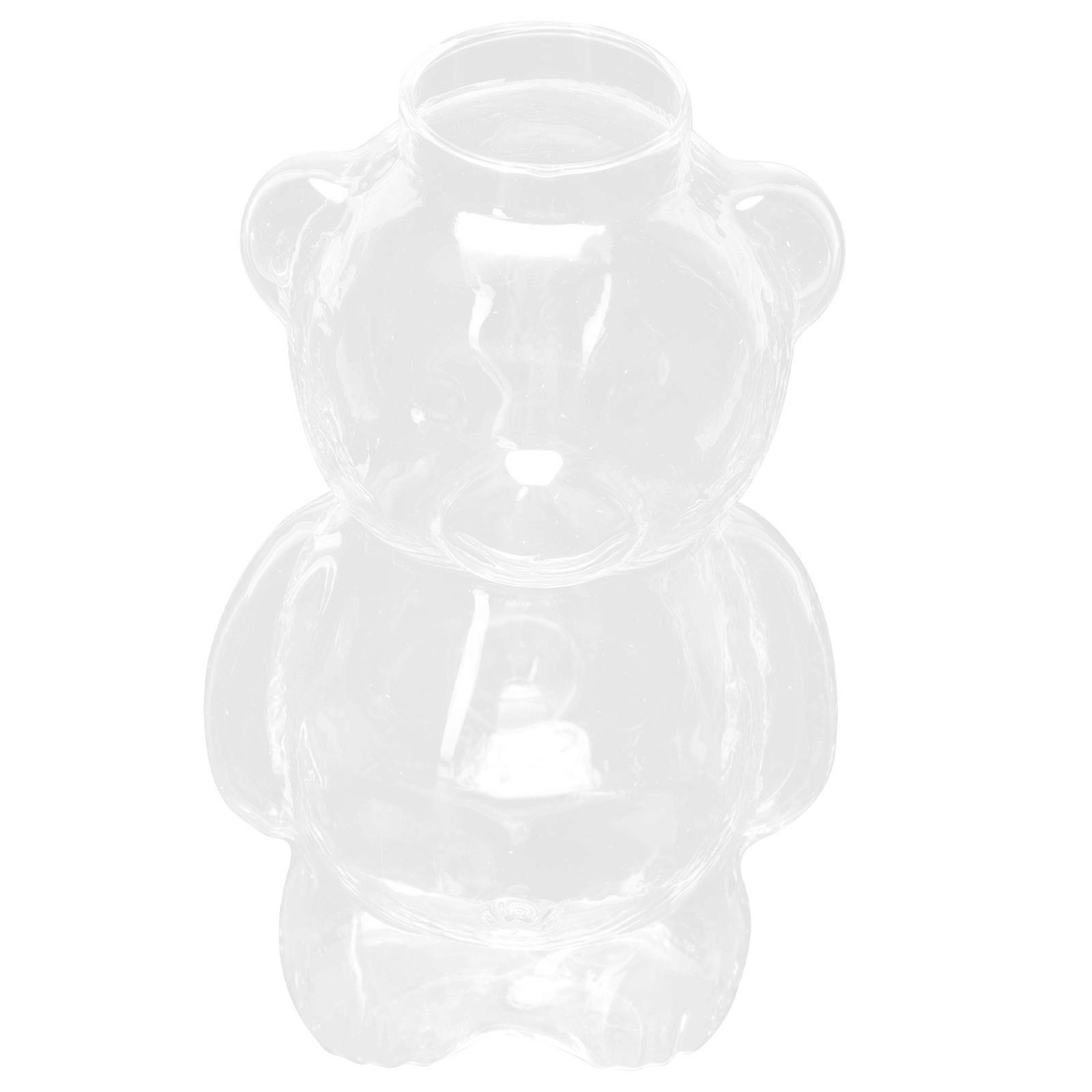 Cocktail Cup Glassware for Wine 1Pcs Transparent Bear Shape Drinking Glass