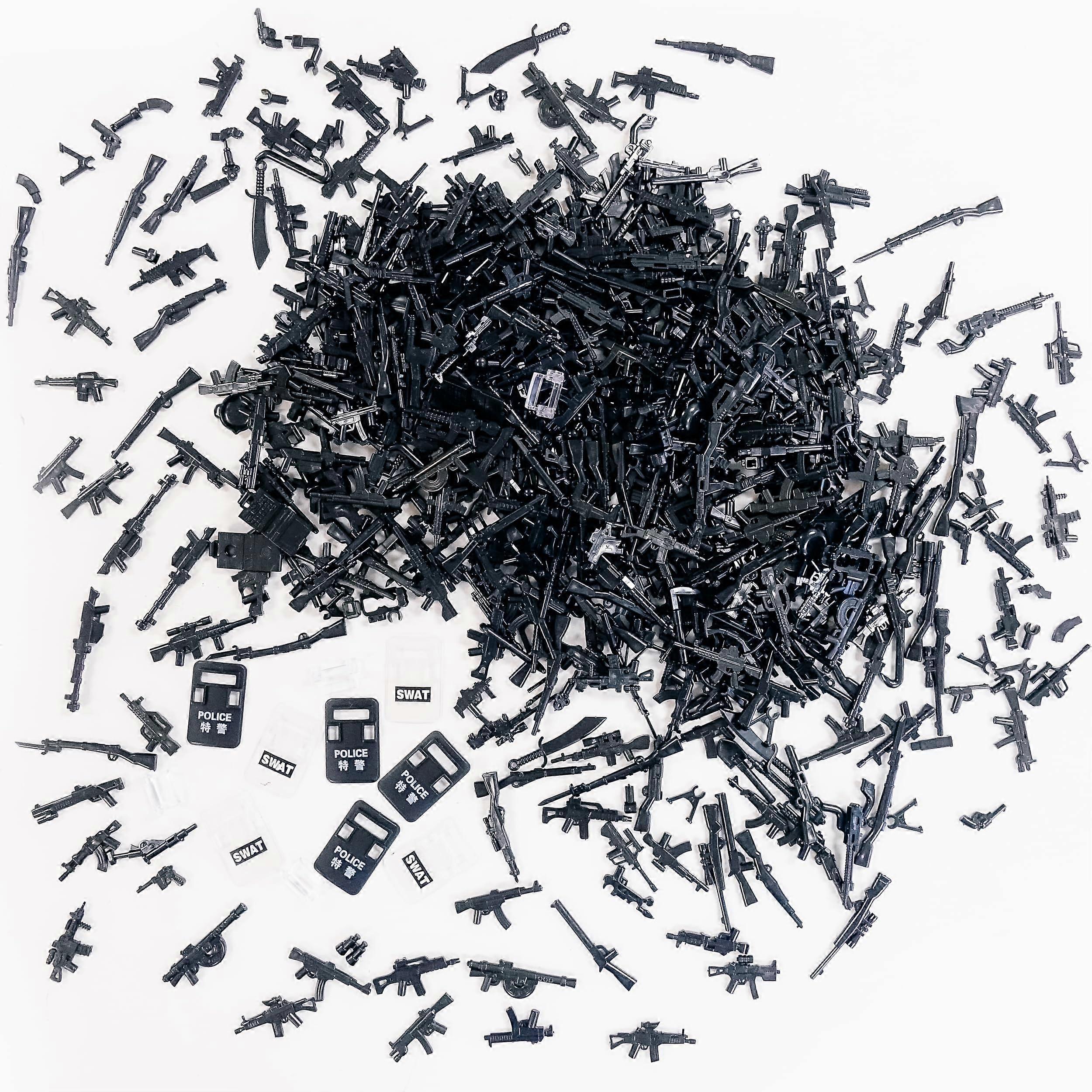 Minifigure Weapons Pack, 400+ Piece Modern and SciFi Accessories Compatible with