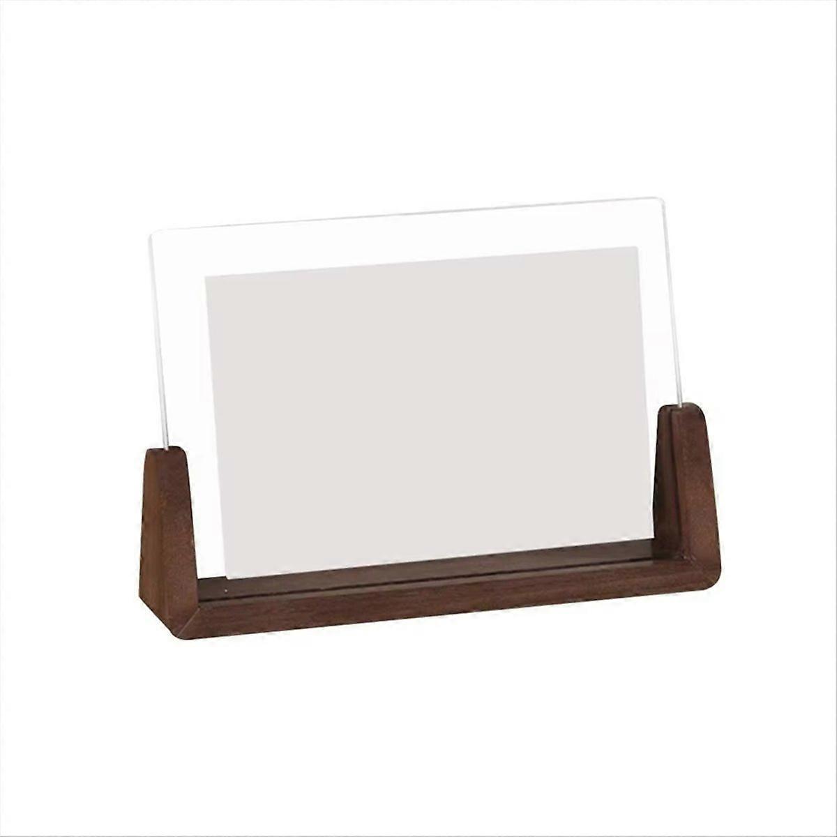 Walnut/Beech Photo Frame Acrylic U Shape Transparent Frame C