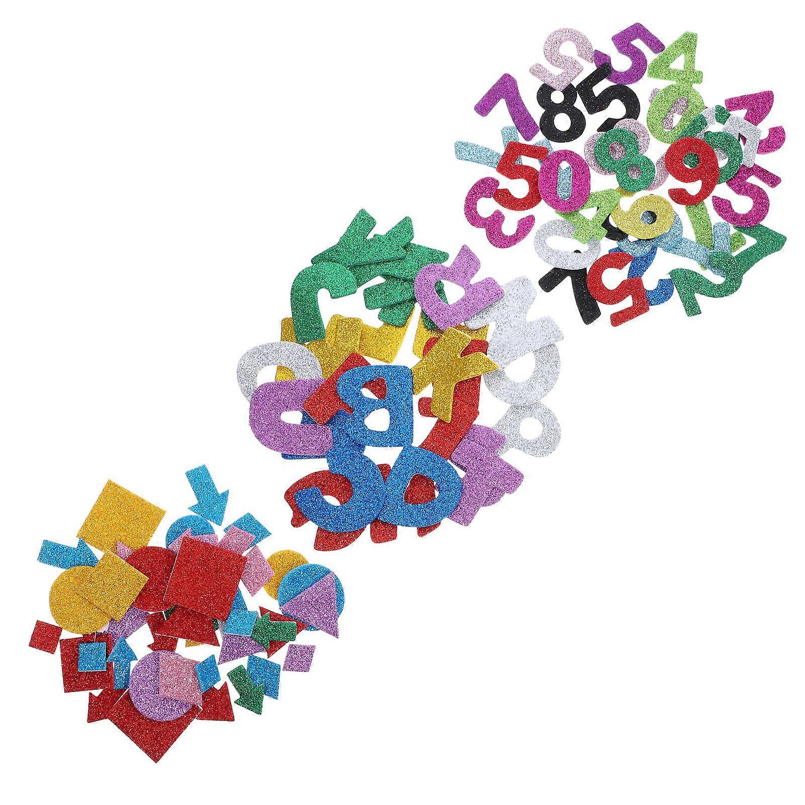 Shape Identification Motor Skill Development Stickers Classroom Decorations Assorted Color 3 Sets