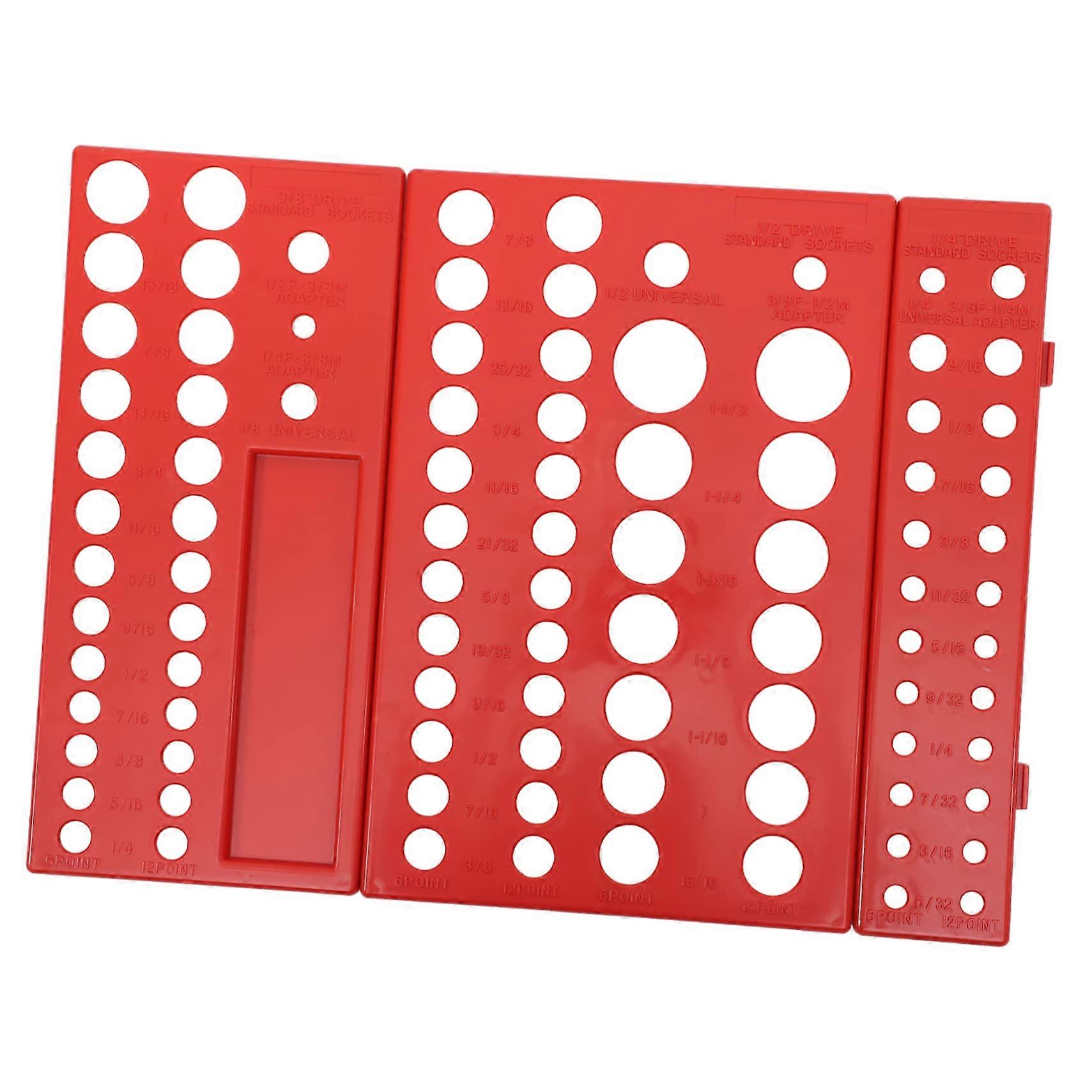 3pcs Wall Mount Socket Organizer Set with Magnetic Rail System for Garage and Workshop