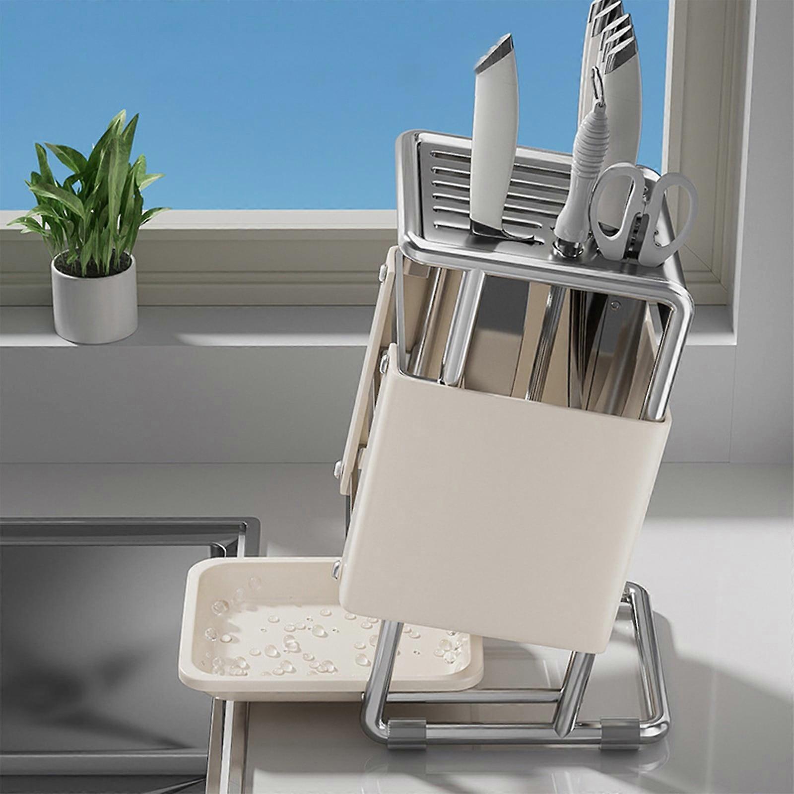 Stainless Steel Multi-Functional Kitchen Knife Block Holder