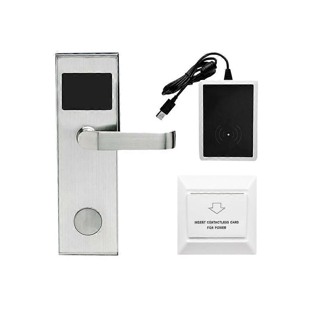 RFID Hotel Lock System with Card Encoder and Automatic Dispenser, Fast Encoding, Power Switch 830KIT Silver