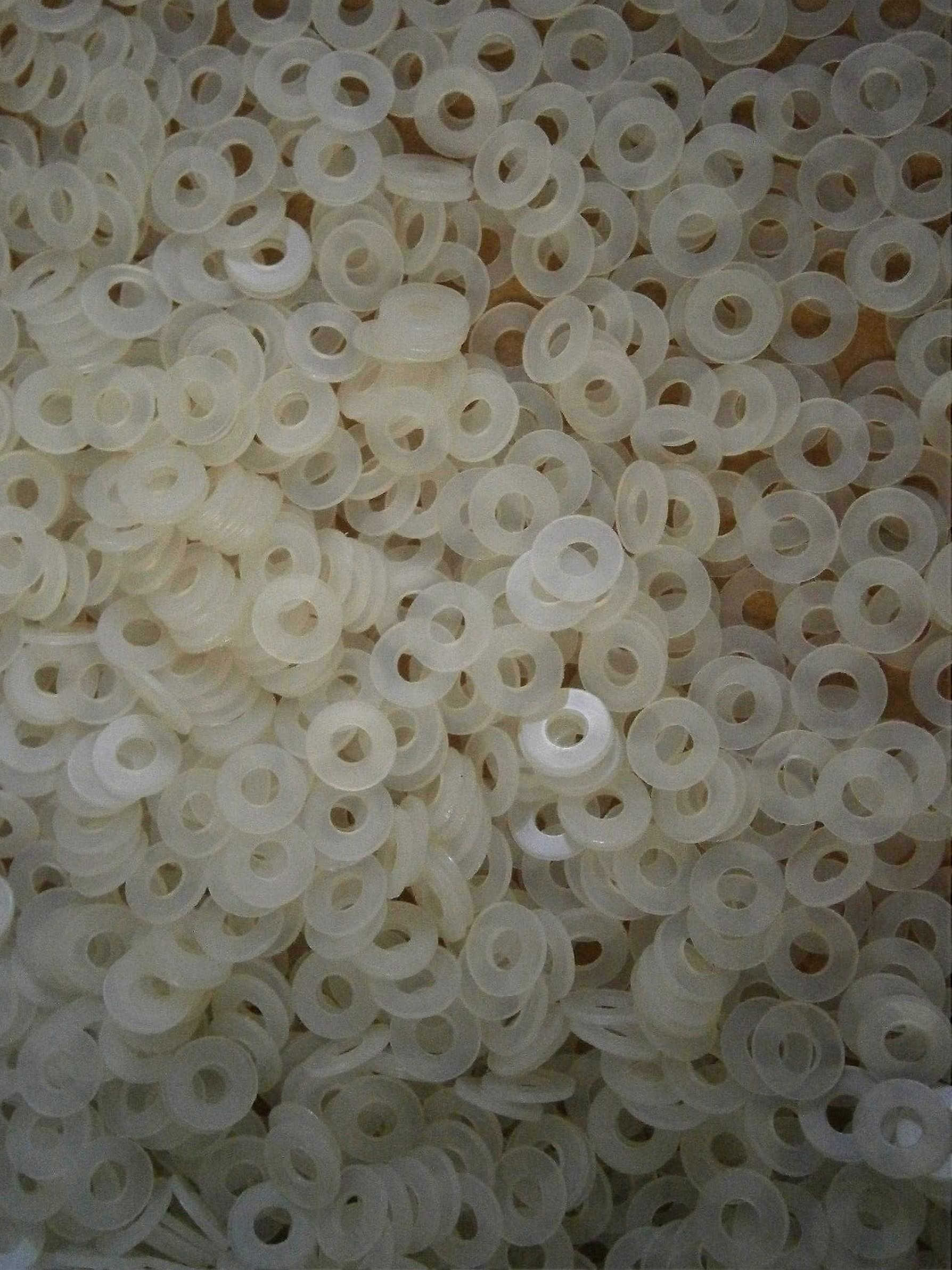 Nylon Flat Washers 0.281 Inch OD 100 Pack for Electronics Assembly Electrical Insulation Safety
