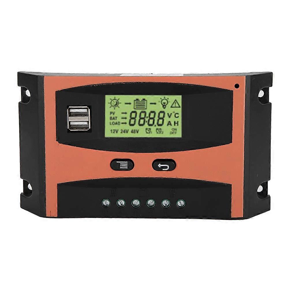 30A MPPT Solar Charge Controller 12V 24V with LCD Display, Auto Focus Tracking, Smart Timer Control