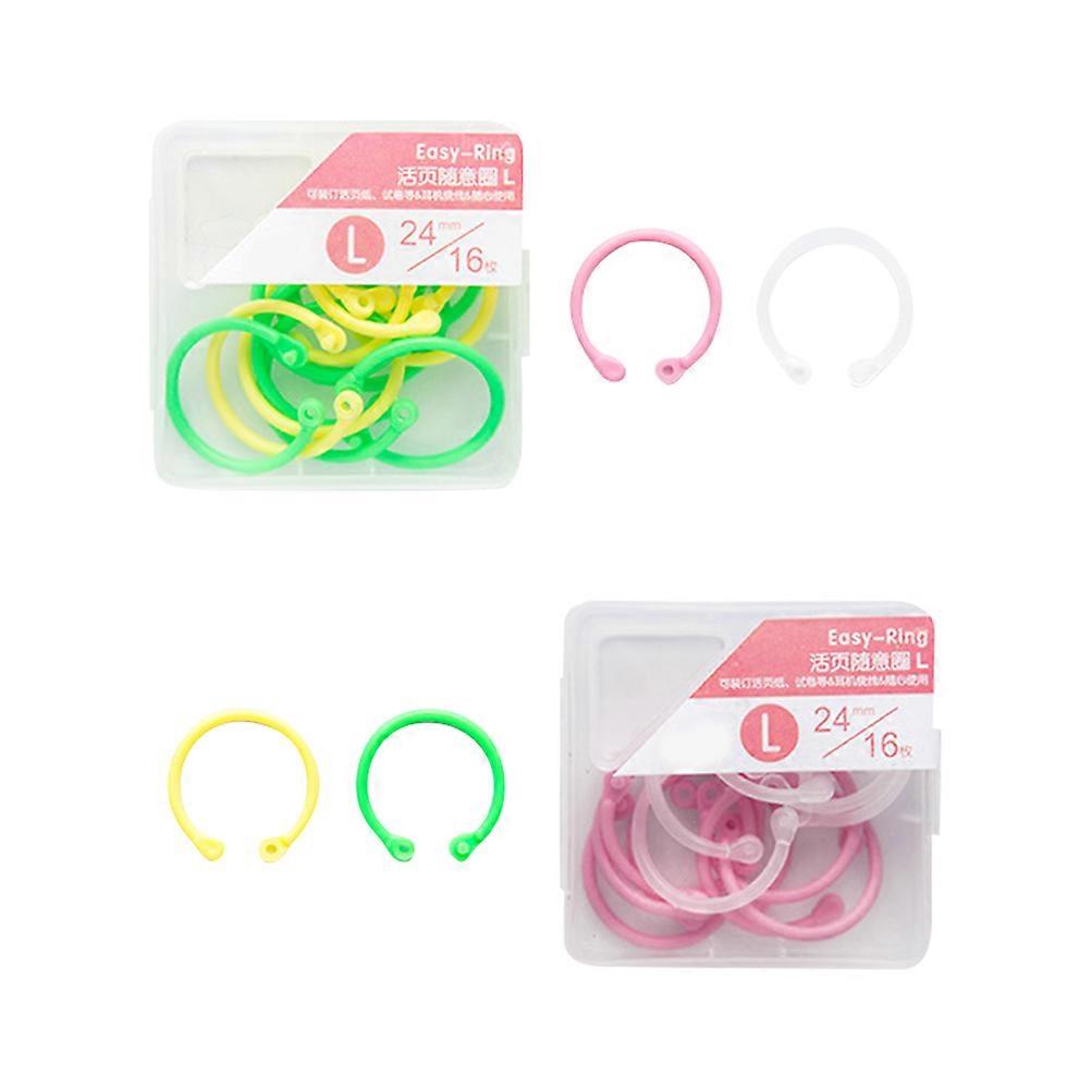 32 stk ring ringbind husholdnings ringbind cirkler plast binderinge mini løst bladbindemiddel blad binderinge