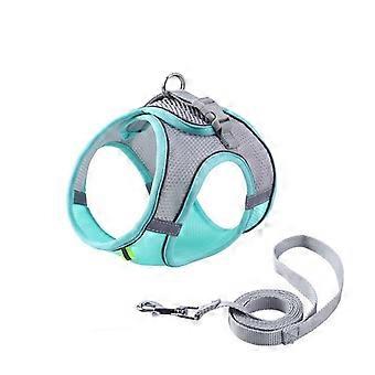 Dog Harness with Leash Set, No-Pull Step-in Reflective Pet Harness with 1 Leash Clips, Adjustable Soft Padded Easy Walk Dog Vest for Small Medium