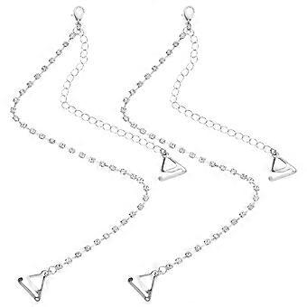 Rhinestone Bra Shoulder Strap for Women with 1Pair of Single Row Crystal Straps