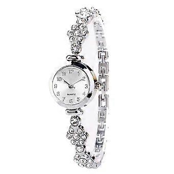 Diamond Quartz Watch Women Rhinestone Alloy Bracelet Wristwatch