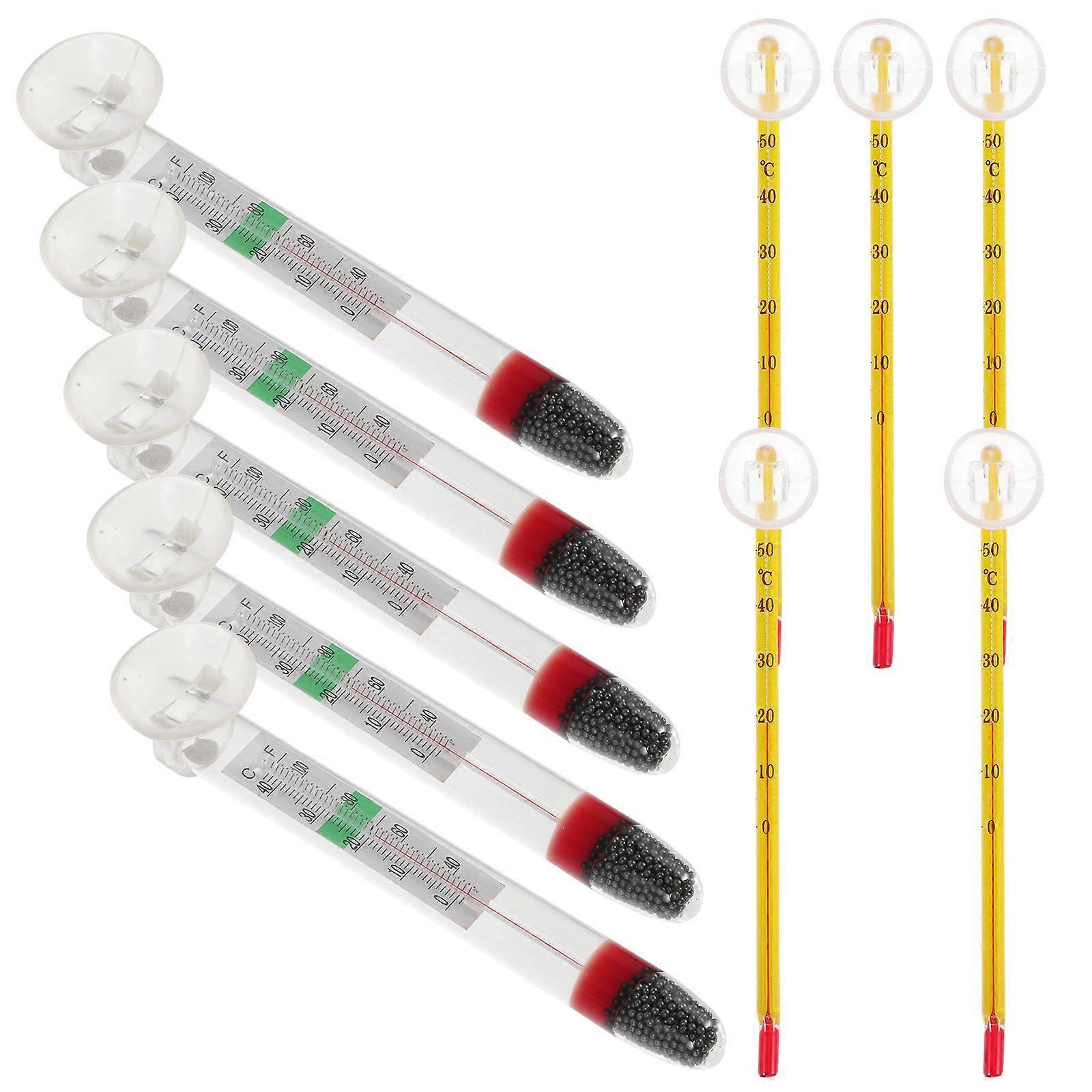 Aquarium-Wassertemperaturthermometer für Aquarien, 10 Stück, sortiert