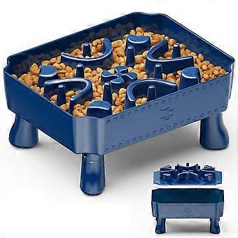 Slow Feeder Dog Bowls,2 in 1 Dog Puzzle Slow Feeder for Large Breed, Maze Elevated Dog Food Bowl Anti-Choking