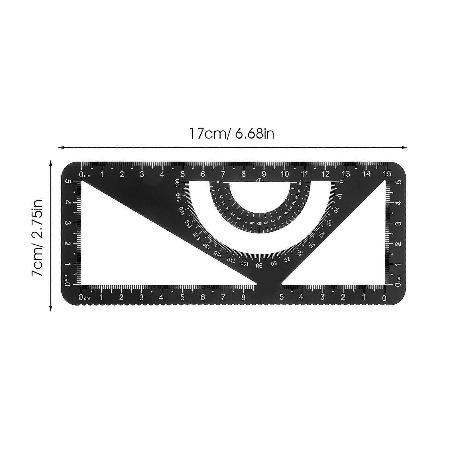 Ruler Set Drawing Measurement Geometry Triangle Straightedge Protractor