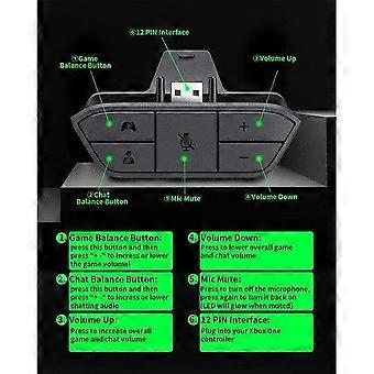 Stereoheadsetadapter for Xbox One-kontrollere - Universell 3,5 mm mikrofonadapter for spillhodesett