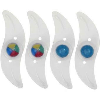 Lot de 4 lumières LED fluo étanches pour roues de vélo, accessoires de cyclisme
