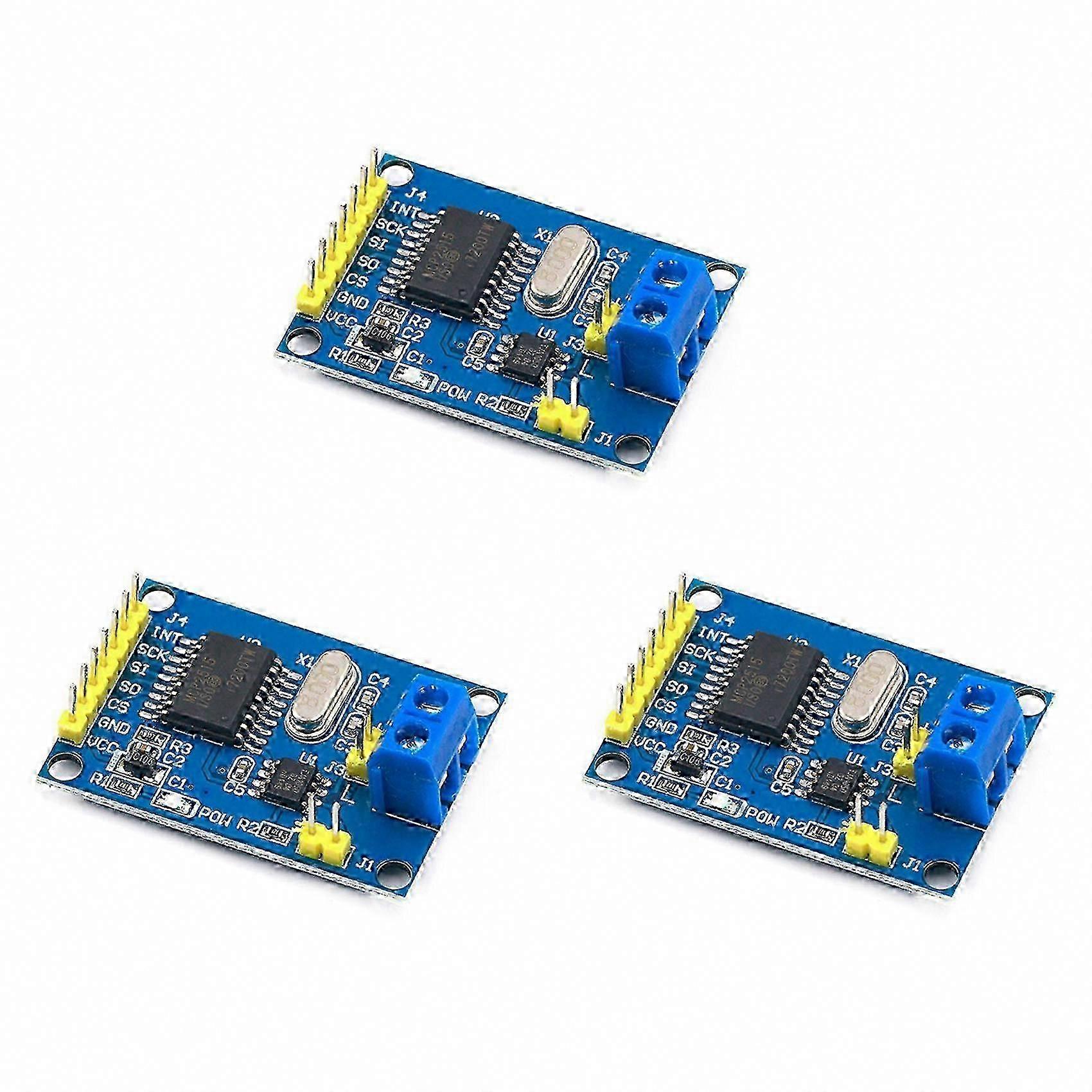3-Pack CAN Bus Interface MCP2515 with TJA1050 Transceiver SPI Protocol for Embedded Controller Projects