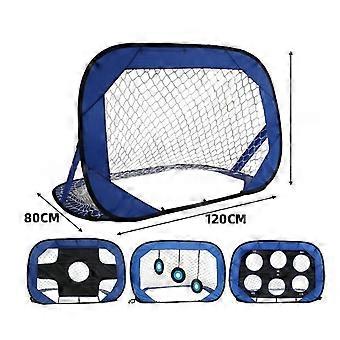Porta da calcio INF 2 in 1 portatile, pieghevole, con doppia porta staccabile e rete di recupero palla, in nylon e tessuto Oxford.